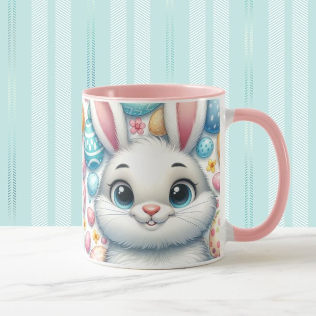 Mug Bunny de Pâques Cadeau mignon vous pouvez le rempl (Créateur téléchargé)