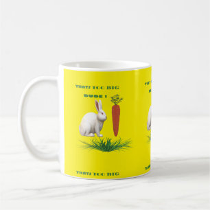 Mug Bunny Rabbit mange une grosse carotte