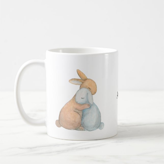 Mug Bunny Rabbit Meilleur ami Enterrer le nom personna (Gauche)