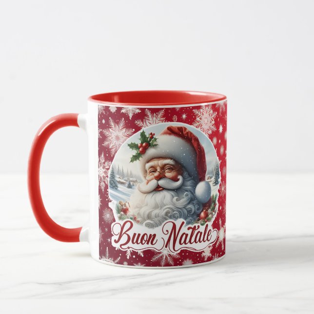Mug Buon Natale con Babbo Natale Italien (Gauche)
