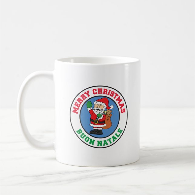 Mug Buon Natale Italien Noël Père Noël (Gauche)