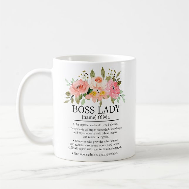 Mug Bureau de définition de la dame du patron Aquarell (Gauche)