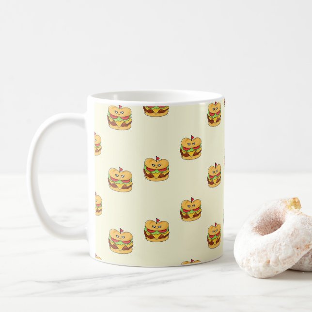 Mug Burgers Cute kawaii motif à la crème (Avec donut)