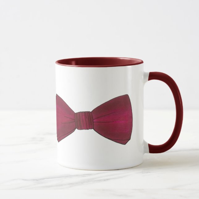 Mug Burgundy Bow Cravate Mariage Prom Bachelor Party M (Droite)