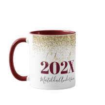 Burgundy or parties scintillant graduation élégant