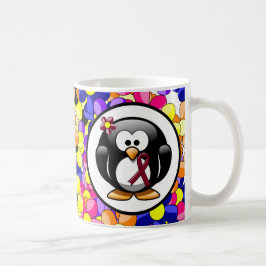 Mug Burgundy Sensibilisation Ruban Penguin