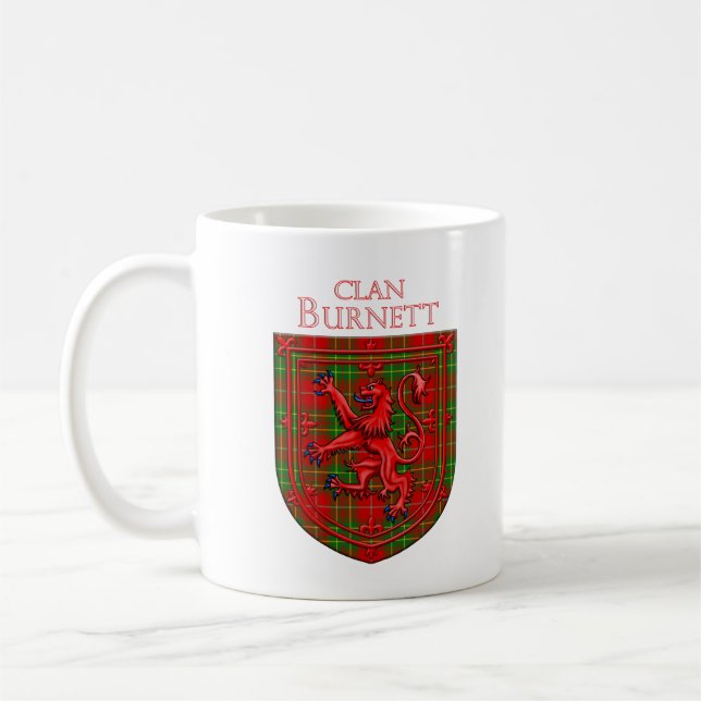 Mug Burnett Tartan Scottish Plaid Lion Rampant (Gauche)