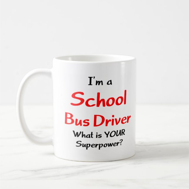 Mug bus driver, school (Gauche)
