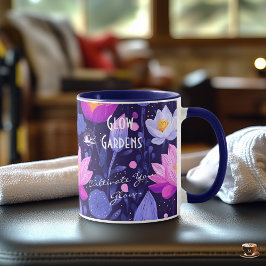 Mug Business pour Glow Gardens - Purple Lotus & Floral