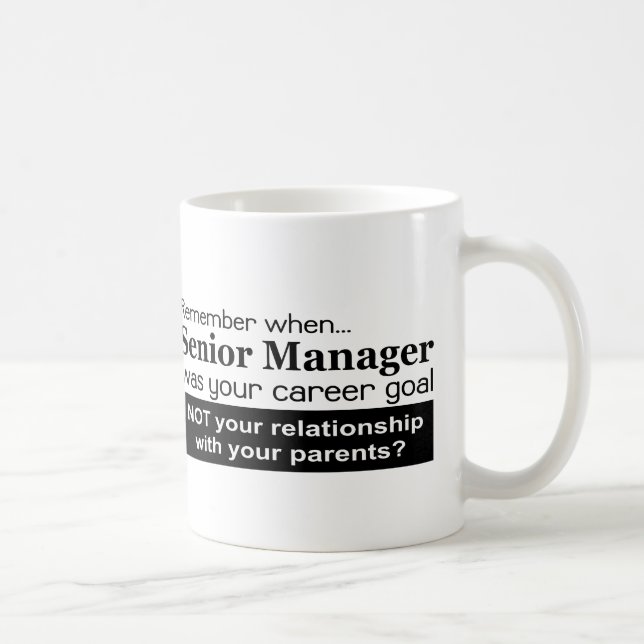 Mug But de carrière de la haute direction - Noir (Droite)