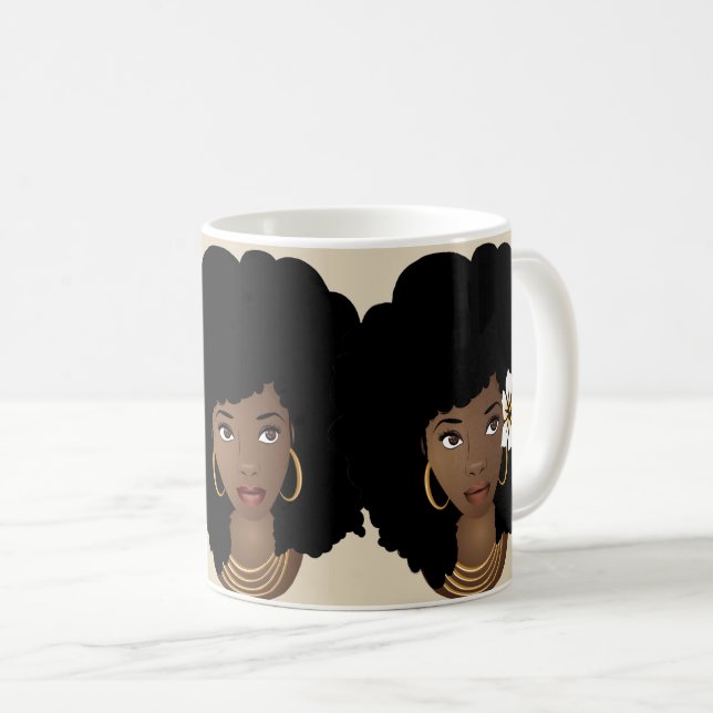 Mug Buts de la Squad | Black Afro | Beige (Devant droit)