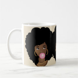 Mug Buts de la Squad | Black Afro | Beige