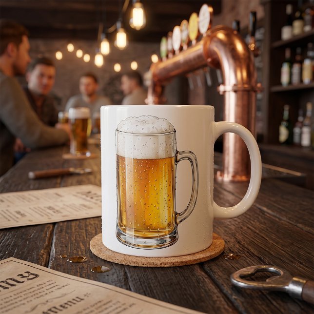 Mug Buveur de bière froide mousseuse (Créateur téléchargé)