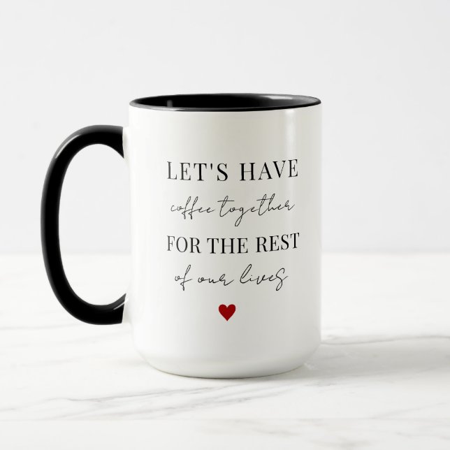 Mug Buvons du café ensemble Valentines Day (Gauche)