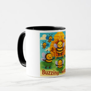 Mug Buzzing with Joy - Célébration du royaume des abei