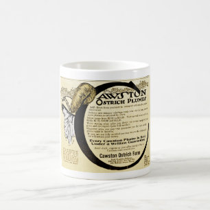 Mug c. 1912 AD POUR OSTRICH PLUMES EN CALIFORNIE