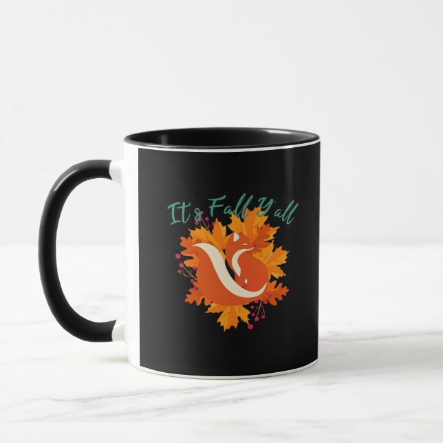 Mug C’est automne Y’all mignon automne arbre Feuilles  (Gauche)
