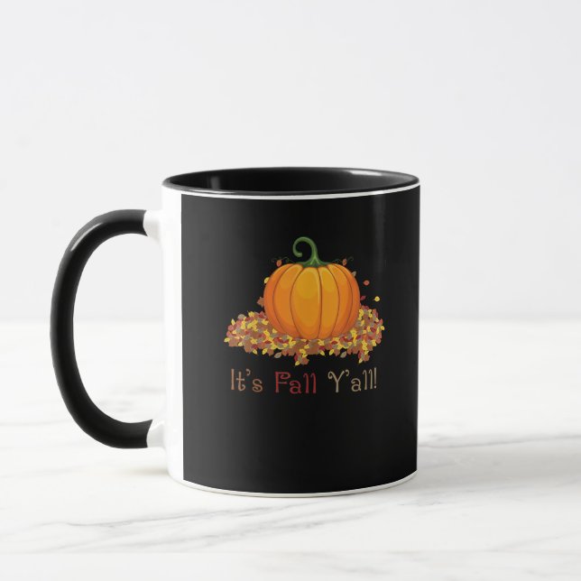 Mug C’est automne Y’all mignon Citrouille automne arbr (Gauche)
