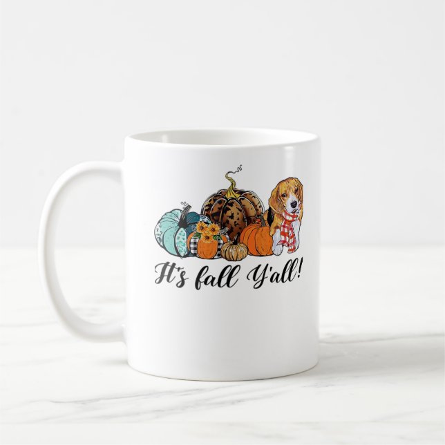 Mug C’est l’automne Y’all Beagle mignon Amoureux des c (Gauche)