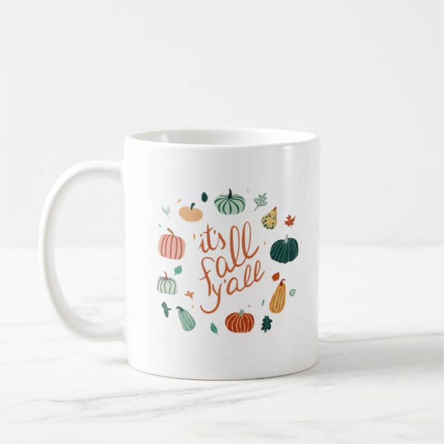 Mug C’est l’automne Y’all. Tomber Avec Citrouilles Et  (Gauche)
