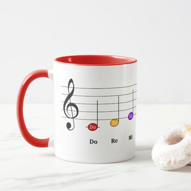 Mug C Grande échelle dans Treble Clef Kids Literacy de (Avec donut)