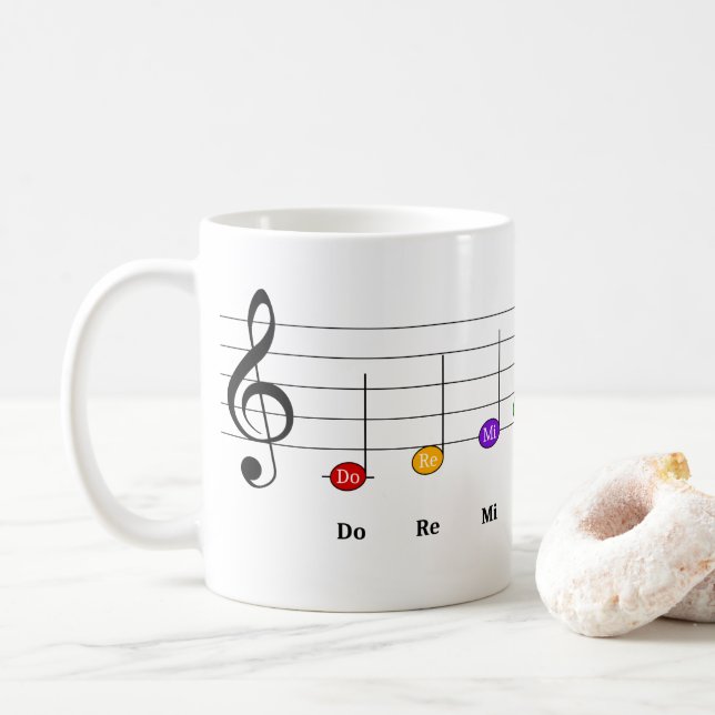 Mug C Grande échelle dans Treble Clef Kids Literacy de (Avec donut)