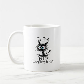 Mug Ça va, tout va bien, tout va bien, c'est du café.