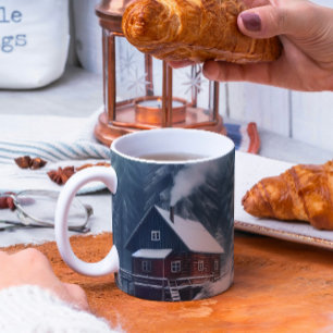 Mug Cabine d'hiver avec neige et pins