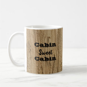 Mug Cabine Sweet Cabine Woodgrain Photo Natural Rustic