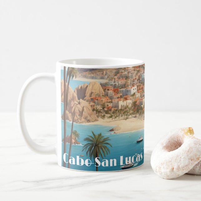 Mug Cabo San Lucas Mexique Beach Ocean Trip (Avec donut)