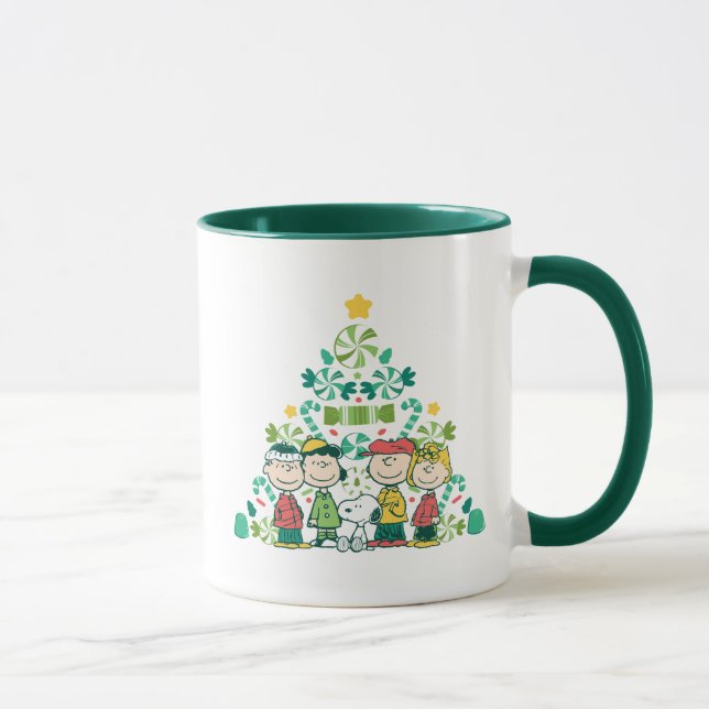 Mug cacahuètes | Arbre de Noël de menthe poivrée (Droite)