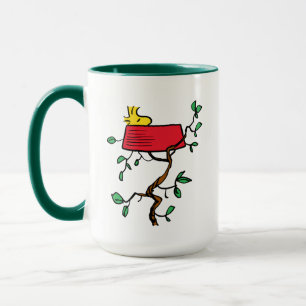 Mug cacahuètes Bois en sieste dans le plat de Snoopy