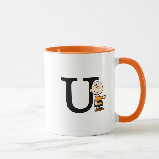 Mug cacahuètes | Charlie Brown Monogram U (Droite)