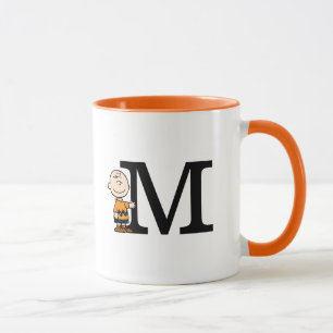 Mug cacahuètes Charlie Brown Monogramme M