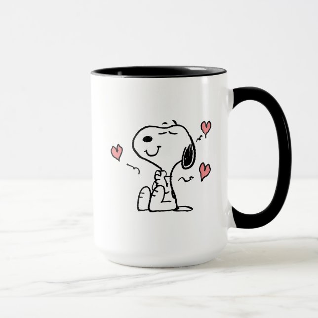 Mug cacahuètes | Coeurs de snoopy (Droite)