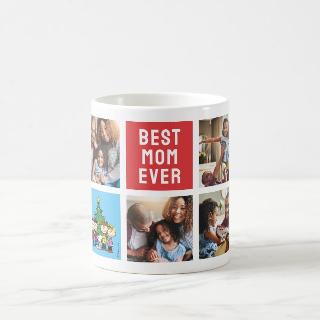 Mug cacahuètes de Noël | Maman Photo Collage (Centre)