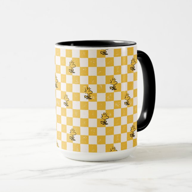 Mug cacahuètes | Drapeau À damiers bois (Devant droit)