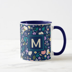 Mug cacahuètes en Motif de fleurs   Ajouter votre mono