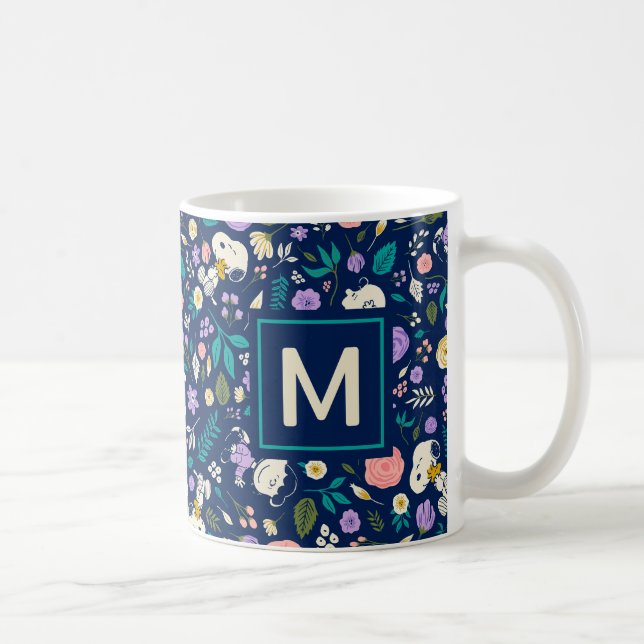 Mug cacahuètes en Motif de fleurs | Ajouter votre mono (Droite)