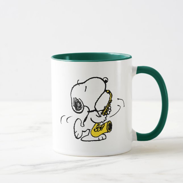 Mug cacahuètes | Lecteur Snoopy Saxophone (Droite)