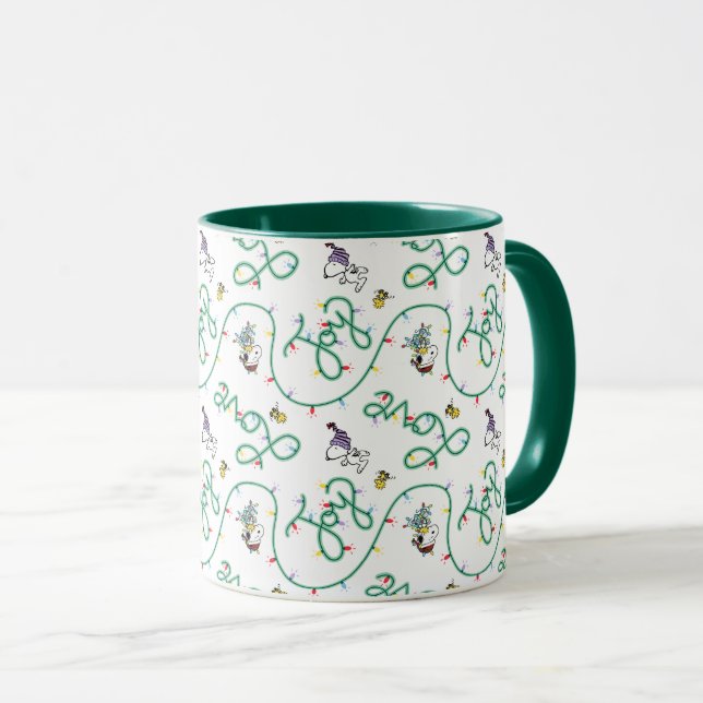 Mug cacahuètes | Motif d'amour de Noël brillant et bri (Devant droit)