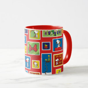 Mug cacahuètes Motif des timbres de Noël