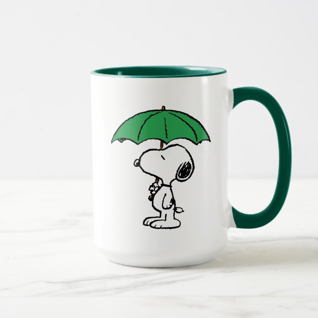 Mug cacahuètes | Parapluie vert Snoopy (Droite)