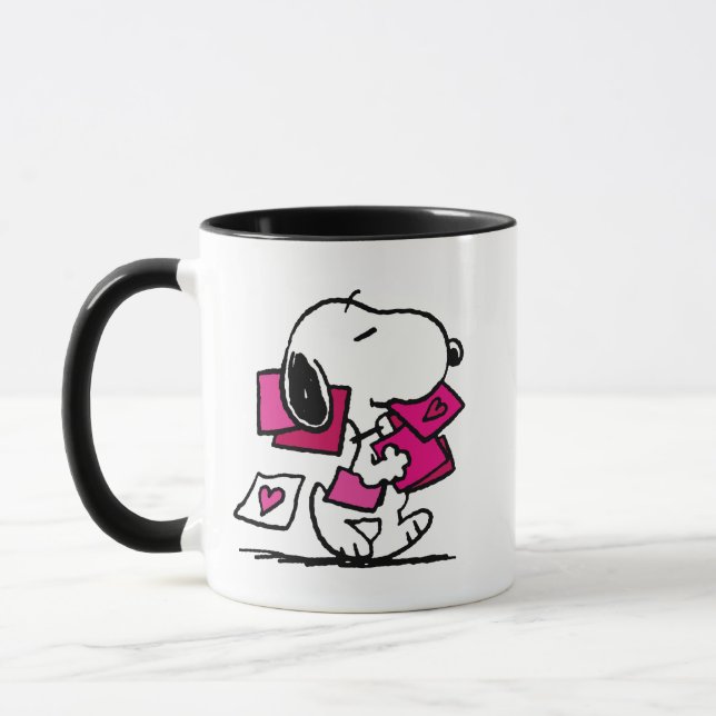 Mug cacahuètes | Saint Valentin | Snoopy Avec Valentin (Gauche)