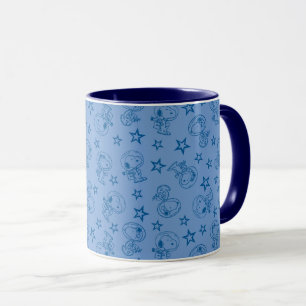 Mug cacahuètes   Snoopy Blue Space Astronaut Motif