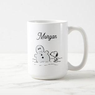 Mug cacahuètes   Snoopy Construit Un Snowman   Ajouter