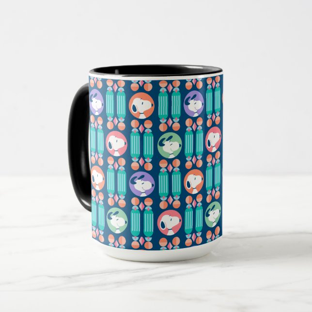 Mug cacahuètes | Snoopy Dark Blue Deco Dreams Motif (Devant gauche)