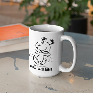 Mug cacahuètes   Snoopy Grand Enseignant Personnalisé