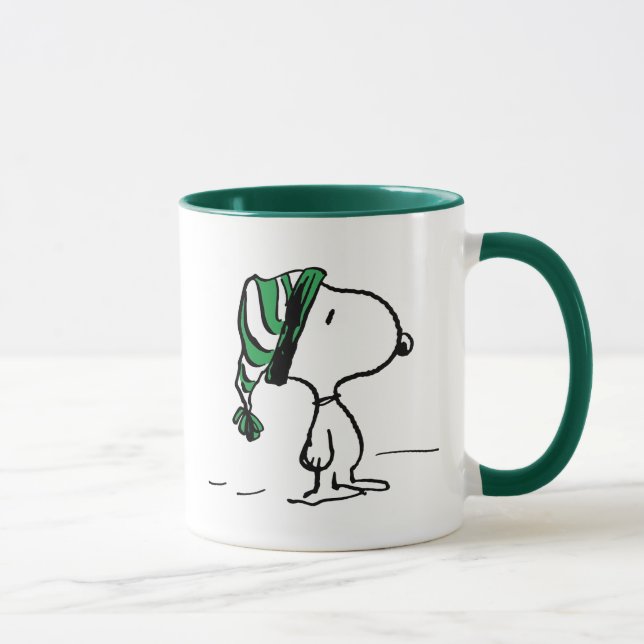 Mug cacahuètes | Snoopy Green Casquette de neige (Droite)