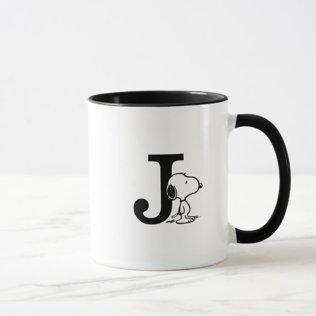 Mug cacahuètes | Snoopy Monogram J (Droite)